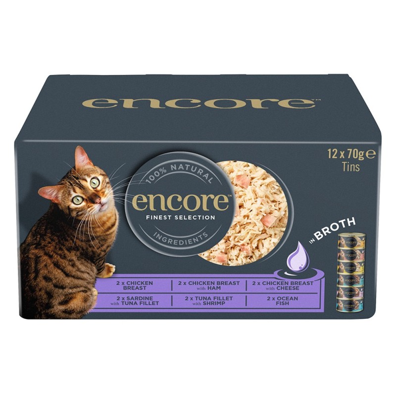 Sparpaket Encore Dose in Brühe 24 x 70 g - Mixpaket Feinste Selection (6 Sorten)