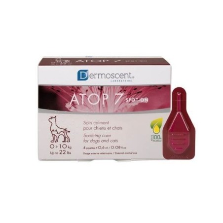 Beruhigende Pflege-Lösung für Hunde und Katzen 0-10 kg LDCA Dermoscent Atop-7 (x4)