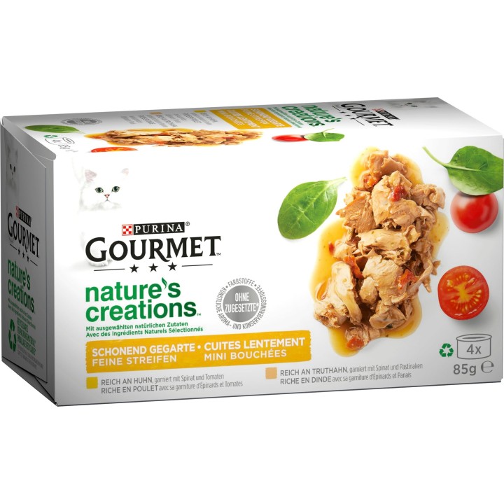 Gourmet Nature's Creations mit Huhn und Truthahn 4x85g - 340 g
