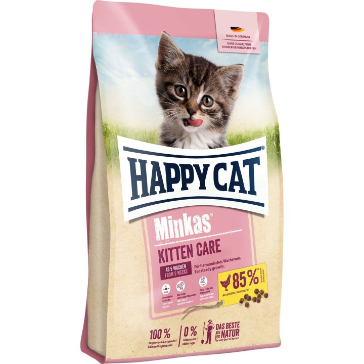 Happy Cat Trockenfutter Minkas Kitten Care Geflügel - 500 g