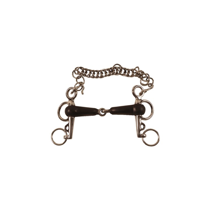 Pelham für Pferde mit Gummiüberzug und kurzen Backen Umbria Equitazione