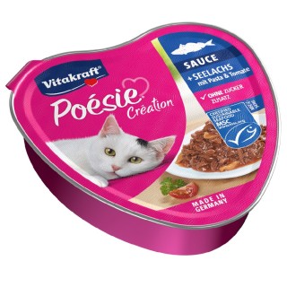 Vitakraft Poésie Création 15 x 85 g - Seelachs mit Pasta