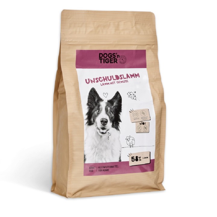 Dogs'n Tiger Adult Dog Unschuldslamm - 2 kg