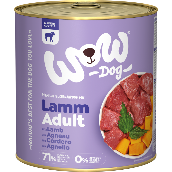 WOW ADULT mit Lamm, Kürbis + Brennnessel - 800 g