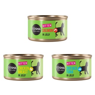 Cosma Original Kitten 6 x 85 g - Mixpaket (3 Sorten)