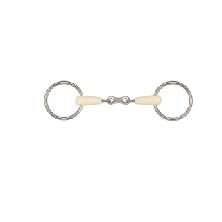 Gebiss 2 Ringe für Pferd abnehmbar Doppelgelenk + Kettenglied Soyo Happy mouth