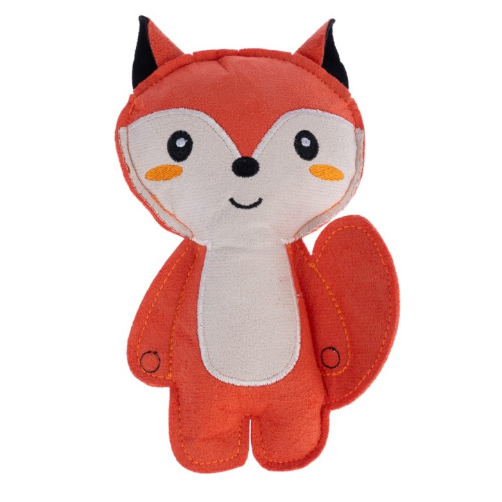 TIAKI Hundespielzeug Squeaky Fuchs - L 19 x B 12 x H 4 cm