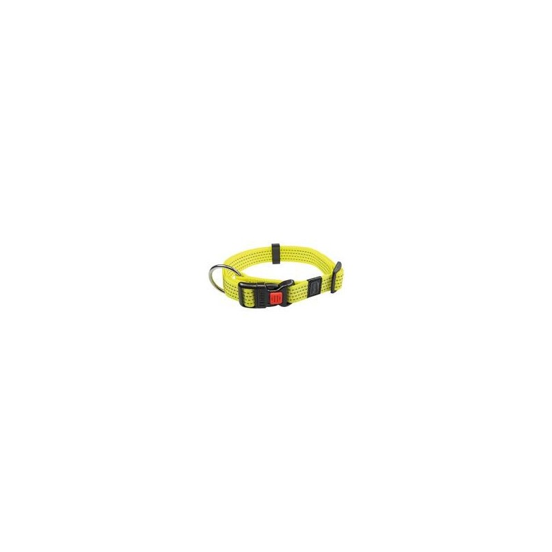 Karlie - Neon & Reflex Hunde-Halsband [45-65 cm x 25 mm, Farbe: Neongelb]