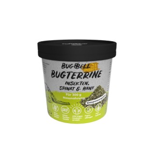 BugBell BugTerrine Adult Insekten, Spinat & Hanf - Sparpaket: 8 x 100 g