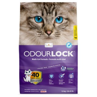 ODOURLOCK Katzenstreu Lavendel - 12 kg