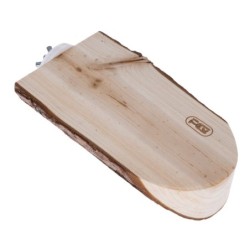 TIAKI Holzplattform mit Rinde, oval - ca. B 8 x H 4 x L 17 cm
