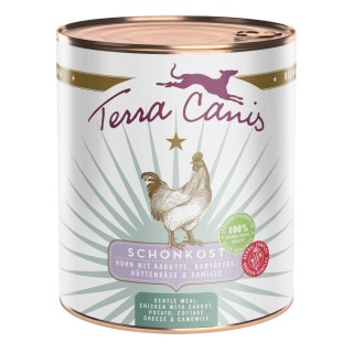 Terra Canis First Aid Schonkost 6 x 800 g - Huhn mit Karotte, Kartoffel, Hüttenkäse & Kamille