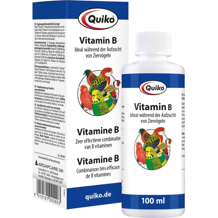 Quiko Vitamin B für die Aufzucht von Ziervögeln - 100 ml