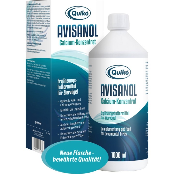 Quiko Avisanol Calcium-Konzentrat für Ziervögel - 1.000 ml