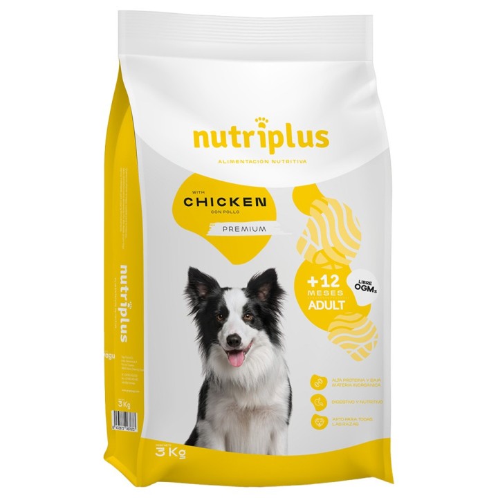 Nutriplus Adult Dog mit Huhn - 3 kg
