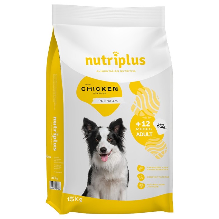 Nutriplus Adult Dog mit Huhn - 15 kg
