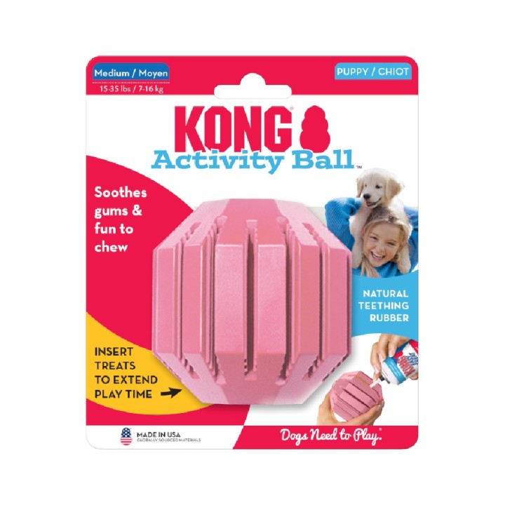 KONG Puppy Activity Ball - Größe M: Ø 7,6 cm