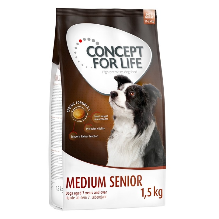 Concept for Life Hundefutter Probierbeutel – jetzt testen! - Medium Senior (1,5 kg)