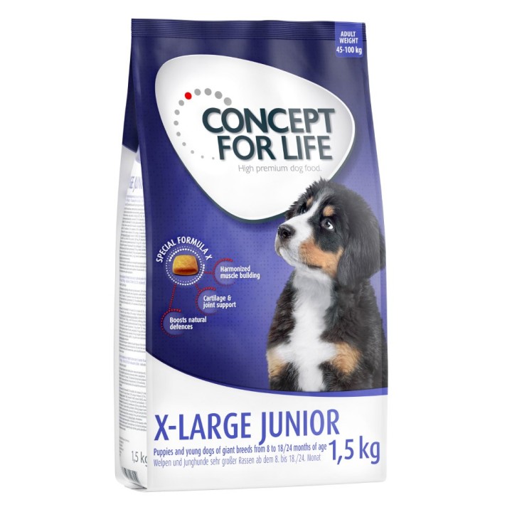Concept for Life Hundefutter Probierbeutel – jetzt testen! - X-Large Puppy & Junior (1,5 kg)