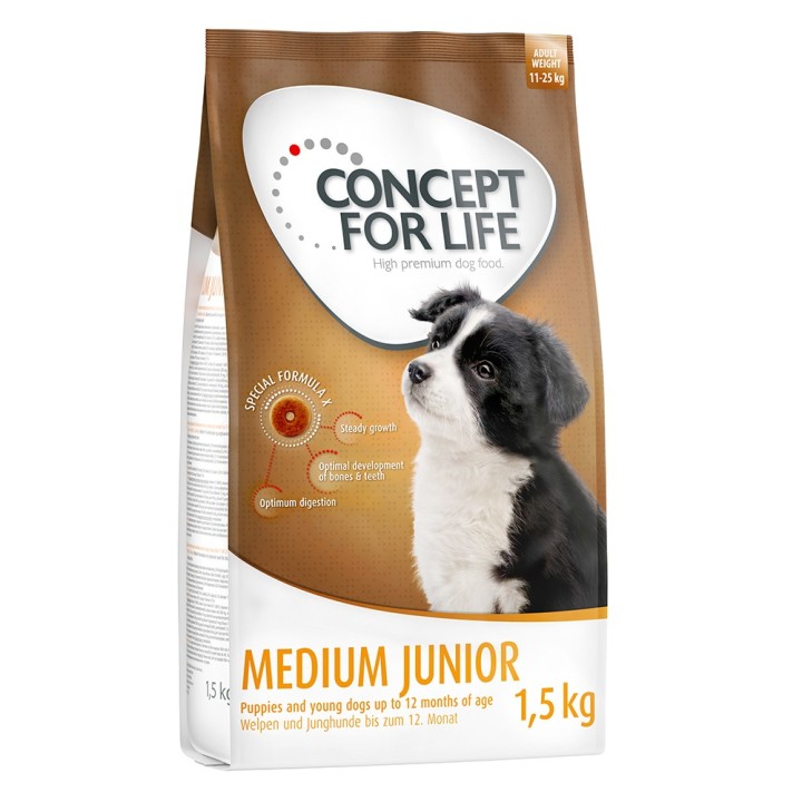 Concept for Life Hundefutter Probierbeutel – jetzt testen! - Medium Puppy & Junior (1,5 kg)
