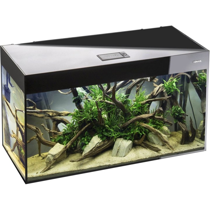 Aquael Aquarienset Glossy Cube 50 Day&Night - schwarz