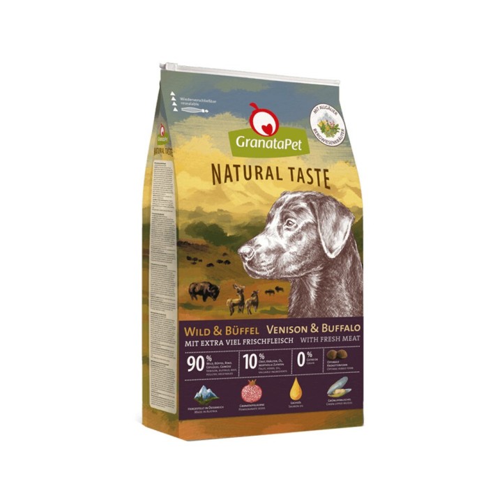 GranataPet Natural Taste Hundefutter - Wild & Büffel - 4 kg