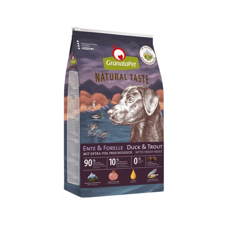 GranataPet Natural Taste Hundefutter - Ente & Forelle - 4 kg
