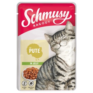 Schmusy Ragout in Jelly 22 x 100 g - Pute