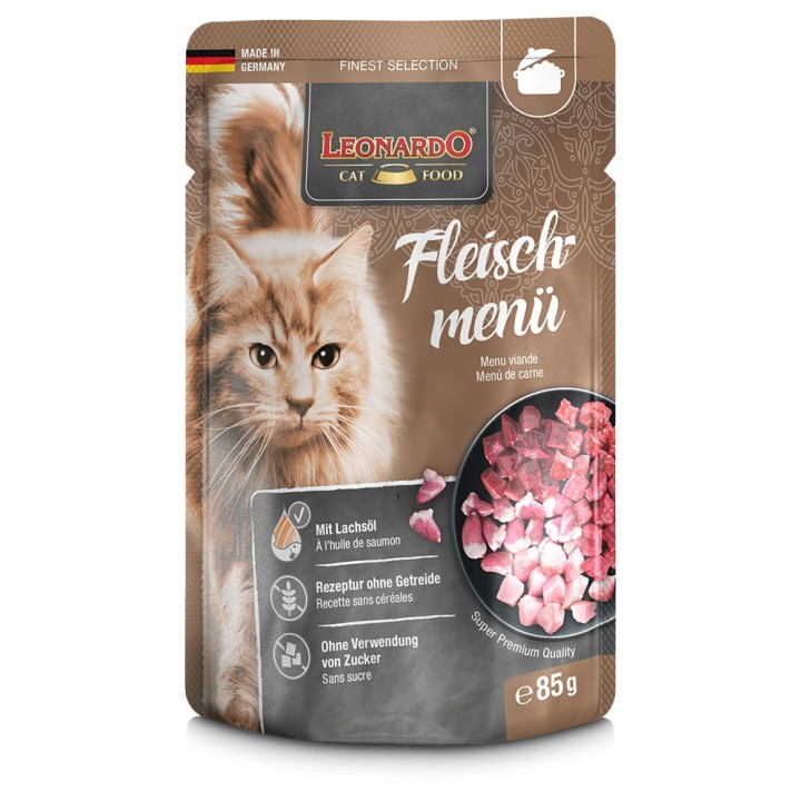 Leonardo Finest Selection Pouch 16 x 85 g - Fleisch Menü