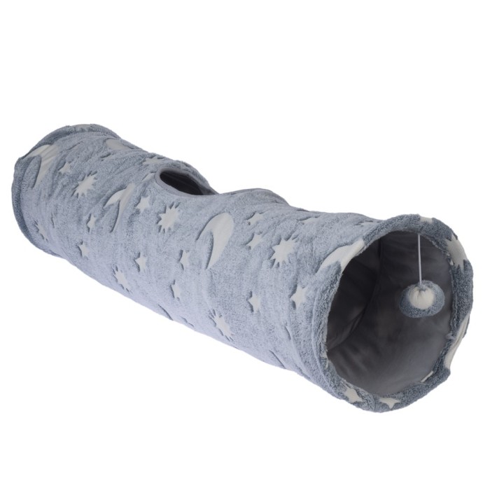 TIAKI Fluoreszierender Katzentunnel Star - Ø 25 x L 100 cm