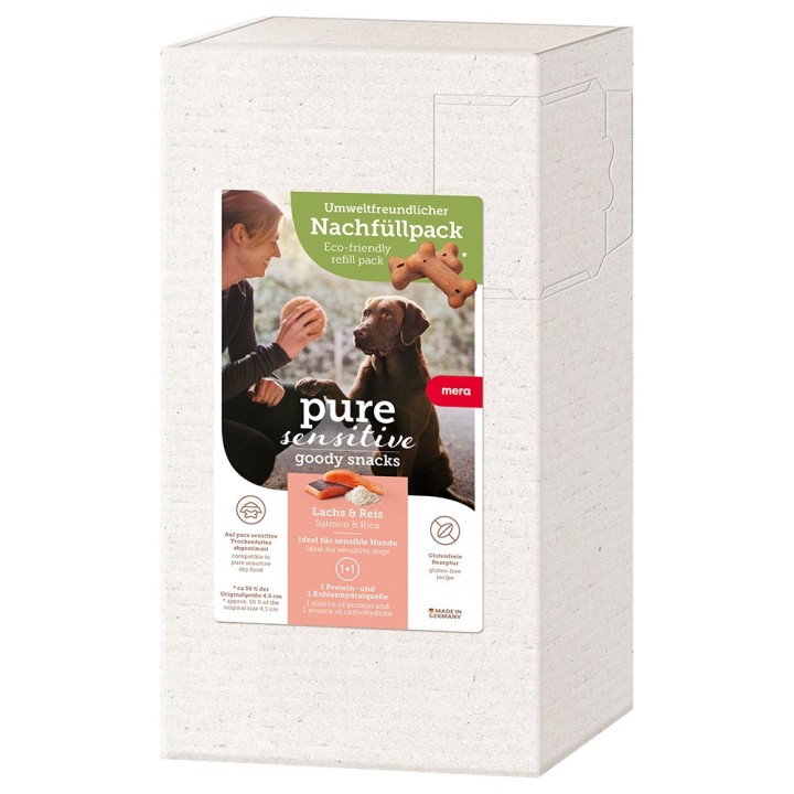 mera pure sensitive Goody Snacks - 500 g Nachfüllpack Lachs & Reis