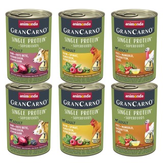 animonda GranCarno Adult Superfoods Mixpaket - 6 x 400 g