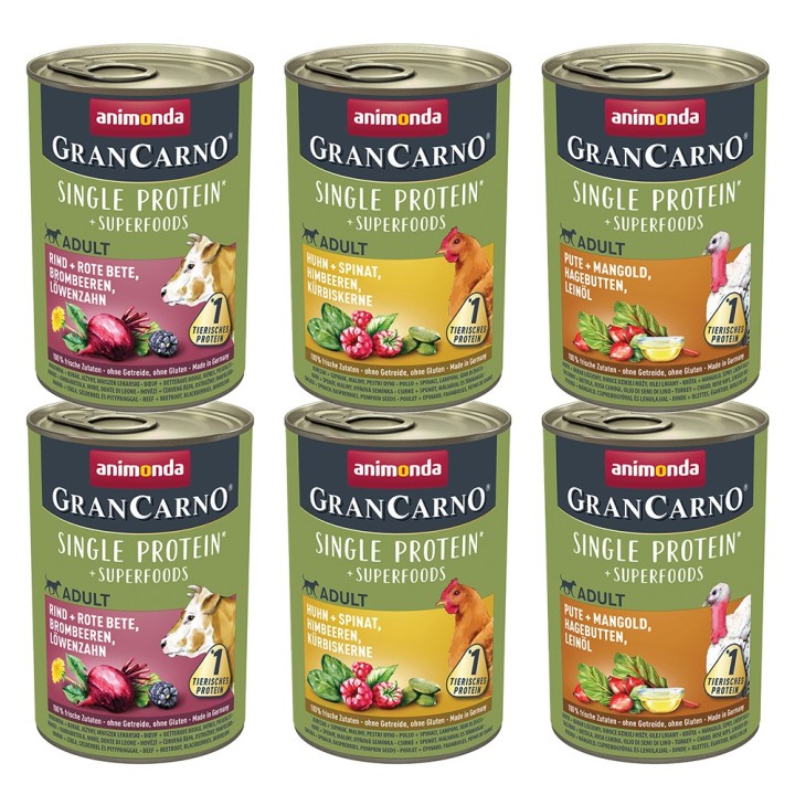 animonda GranCarno Adult Superfoods Mixpaket - 6 x 400 g