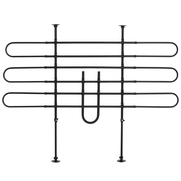 PawHut Ausziehbares Trenngitter für das Auto, Sicherheitsbarriere, verstellbare Stange für Hunde Schwarz   Aosom