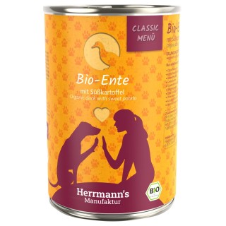 Herrmann's Classic Bio-Menü 6 x 400 g - Bio-Ente mit Bio-Süßkartoffeln