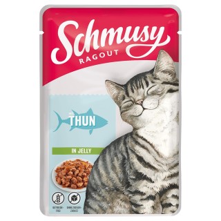 Schmusy Ragout in Jelly 22 x 100 g - Thunfisch
