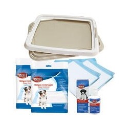 Schecker - Set aus 1x Stubenrein-Welpentoilette + 2 x Stubenrein - Unterlagen, 7er Pack + 1 x Stubenrein