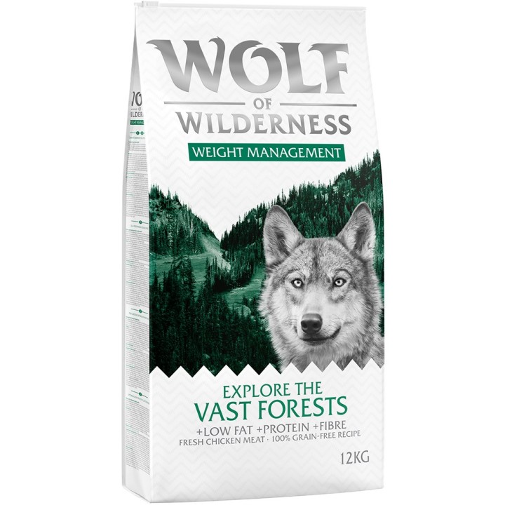 Wolf of Wilderness "Explore The Vast Forests" Weight Management - getreidefrei - 12 kg