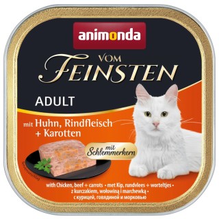Megapack animonda vom Feinsten Adult mit Schlemmerkern 36 x 100 g - Huhn, Rindfleisch & Karotten