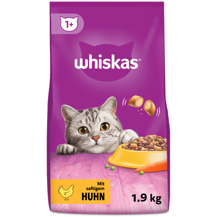 Whiskas Trocken mit Huhn 1+ - 1,90 kg