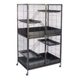 TIAKI Kleintierkäfig Étagère - Sparset: Hauptkäfig + Add-on (L 93,5 x B 63 x H 157,8 cm)