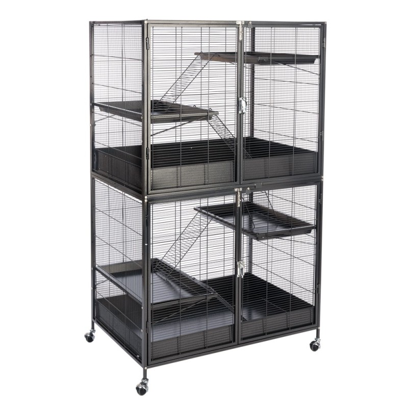 TIAKI Kleintierkäfig Étagère - Sparset: Hauptkäfig + Add-on (L 93,5 x B 63 x H 157,8 cm)