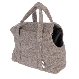 TIAKI Tragetasche Teddy für Hunde - taupe: ca. L 40 x B 20 x H 30 cm