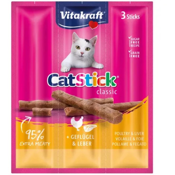 Vitakraft Katzensnack Cat Stick® + - Geflügel & Leber