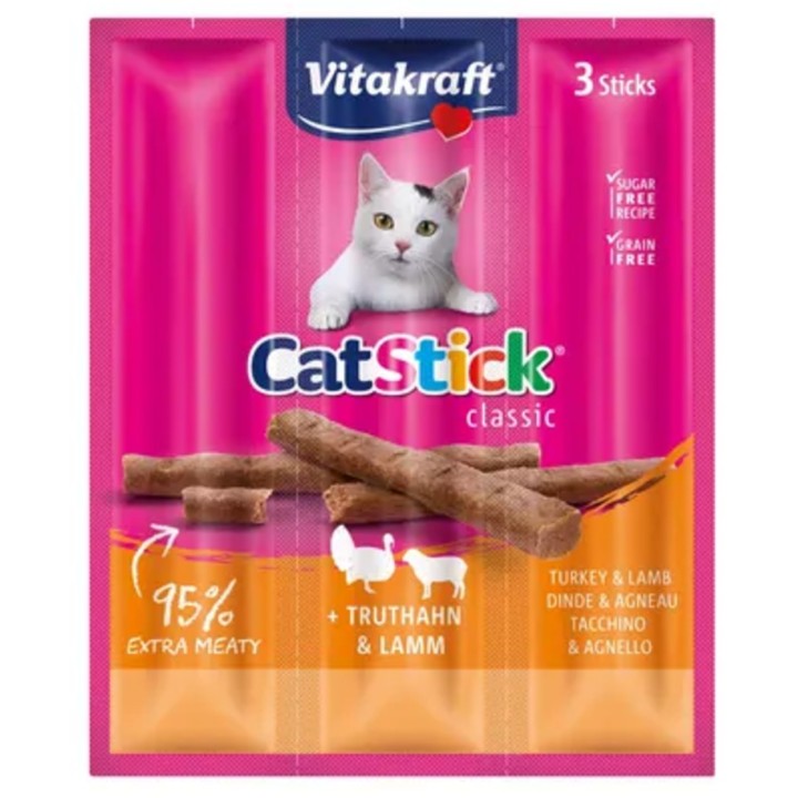 Vitakraft Katzensnack Cat Stick® + - Truthahn & Lamm
