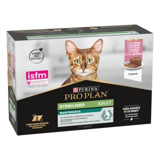 PURINA PRO PLAN Cat Sterilised Maintenance - Lachs & Thunfisch (12 x 85 g)