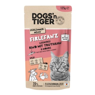 Dogs'n Tiger Cat 12 x 125 g - Rind & Truthahn