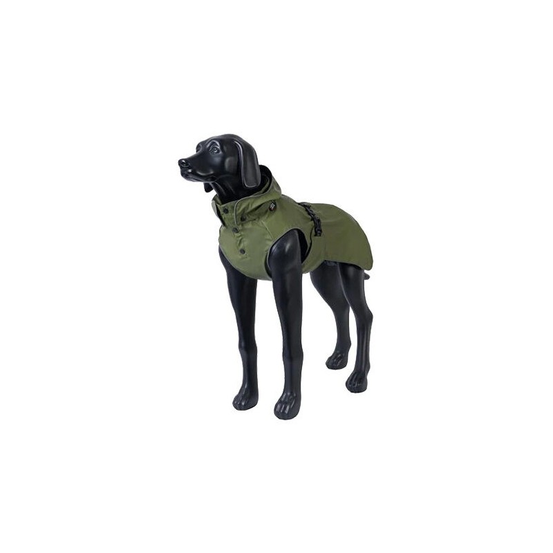 RukkaPets - Streamy ECO Regenmantel - Olive - 35