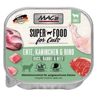 MAC's Cat Schale 16 x 100 g - Ente, Kaninchen & Rind