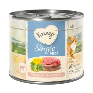 Feringa Single Meat Menü 6 x 200 g - Kalb mit Brokkoli & Löwenzahn